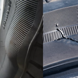 Tyre cuts and bulges example