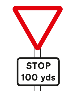 Distance to STOP line ahead