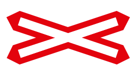 Level crossing without barrier