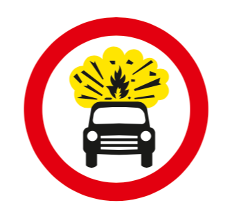 No Vehicles Carrying Explosives