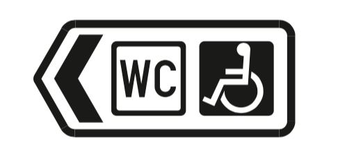 Direction to Toilets with Access for the Disabled