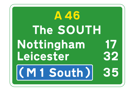 Route Confirmatory Sign After Junction