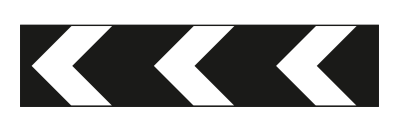 Sharp deviation of route to left