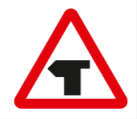 T-junction with priority over vehicles from the right